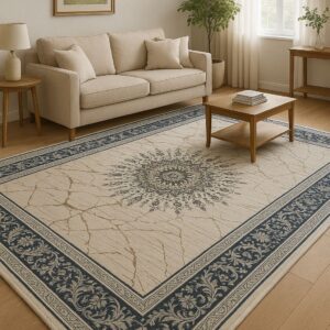 Tapis Marbre Oriental Avec Plusieurs Couleurs